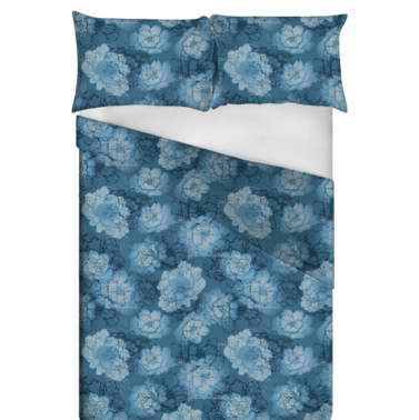 peonies toile - floral allover_bedding